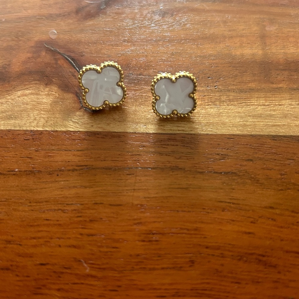 White Clover Earrings